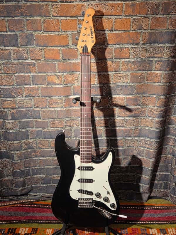 Lotus S-Style Electric Guitar Black image 1