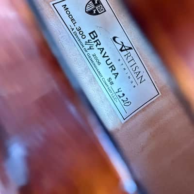 Artisan Strings Bravura Model 300 4/4 Violin Outfit (2006) w/ Bow, Hard Case & Shoulder Rest image 2