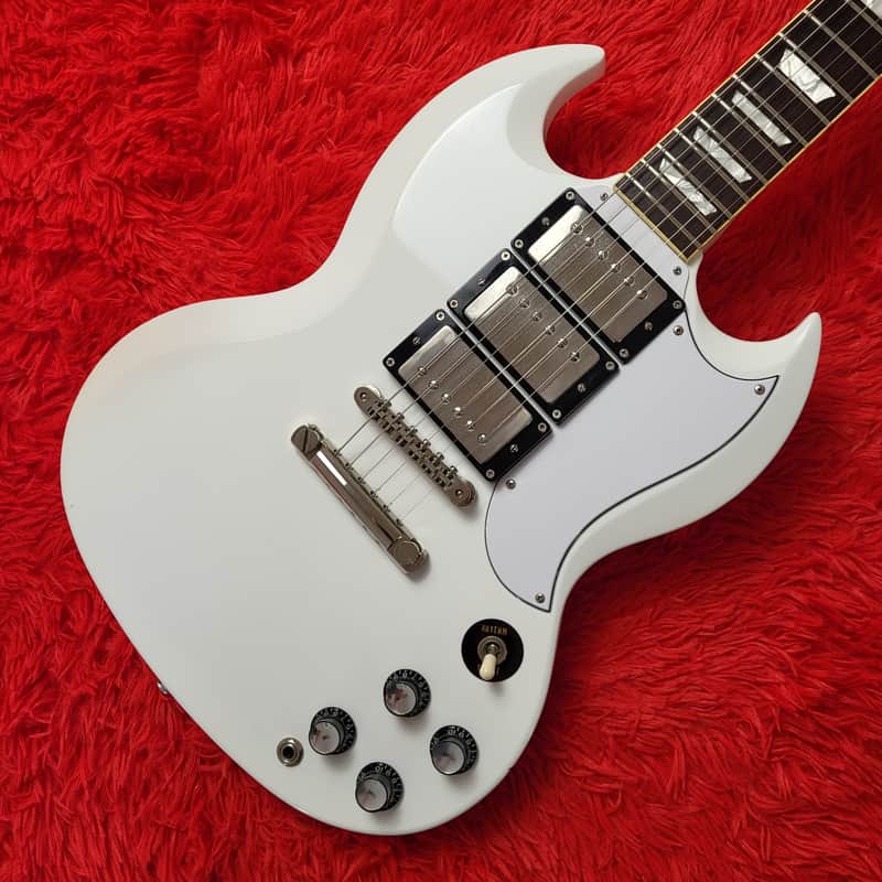 Super Rare 2015 Navigator N-SG Custom Order 3 Pickup SG Standard White - With Original Hard Shell Case - Made By ESP Technical House Custom Shop in Japan MIJ image 1