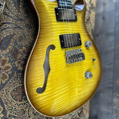 PRS Wood Library Custom 24 Semi-Hollow Flame Maple 10 Top Korina Body/Neck Ebony FB - Livingston Lemondrop 391121 image 14
