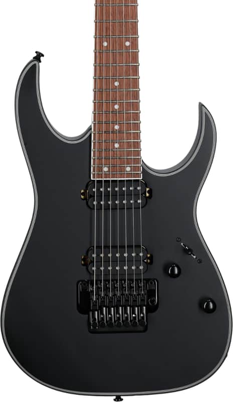 Ibanez RG7420EX Standard 7-String Electric Guitar, Jatoba Fingerboard, Black Flat image 1