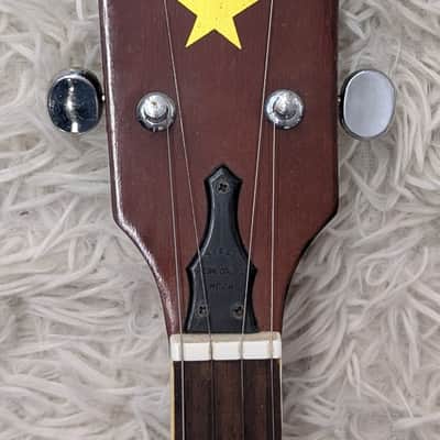 Vintage Japanese made 5 String Banjo with Resonator - A Cool item in an old case image 9