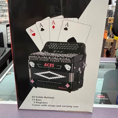 Hohner Aces Accordion F Bb Eb With Case Brand New image 15