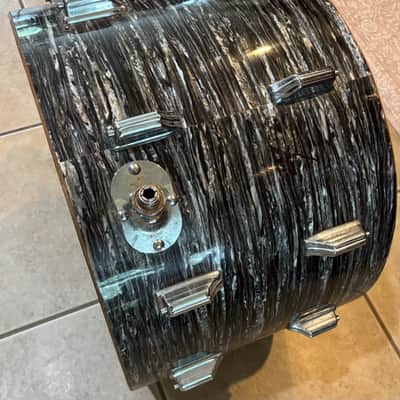 Rogers USA Bass Shell - Steel Grey Ripple Pearl image 1