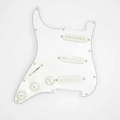 White Left Handed Stratocaster Strat Style Guitar Loaded Prewired Pickguard image 1