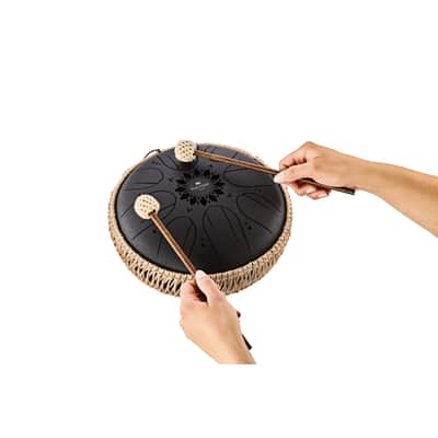Meinl Sonic Energy 10 Inch Medium Octave Steel Tongue Drum, B Minor, Black image 5