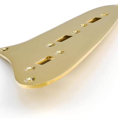 Fender Jaguar Stainless Steel Upper Control Plate - Gold image 2