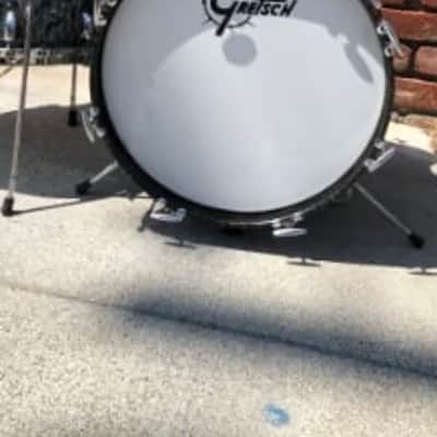 RARE! Gretsch 18” Round Badge Drum Set Black Diamond Pearl 3 Piece Drum Kit image 22