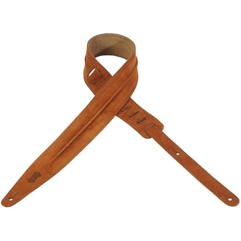 Levy's Leathers 2.5 Inch Suede Guitar Strap, Honey image 1