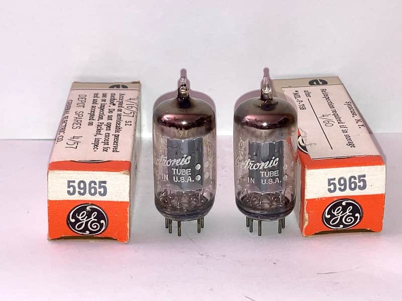 1957 GE 5965 12AV7 Tubes-Matched Pair, Tested NOS/NIB, Matched Codes image 1