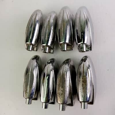 *Gretsch 8x Bass Drum+Floor Tom Lugs Chrome RB Round Badge Streamline Vintage60s image 2