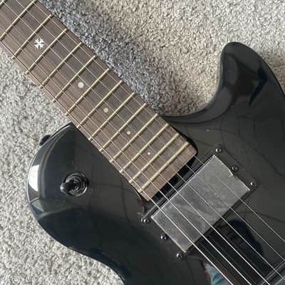 LAG Black Single Cut Electric Guitar, Mahogany Body and Neck, Rosewood Fingerboard, HH Closed Humbucker Pickups image 5
