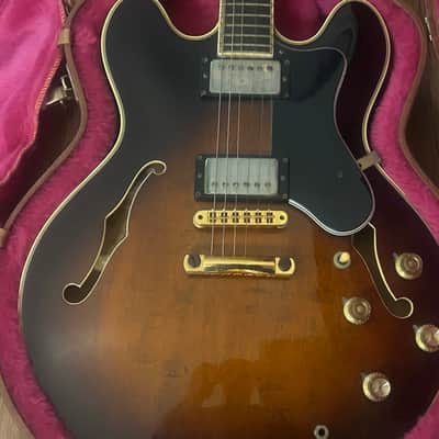 Epiphone Sheraton vintage early 80s Japan acoustic electric guitar great shape image 11