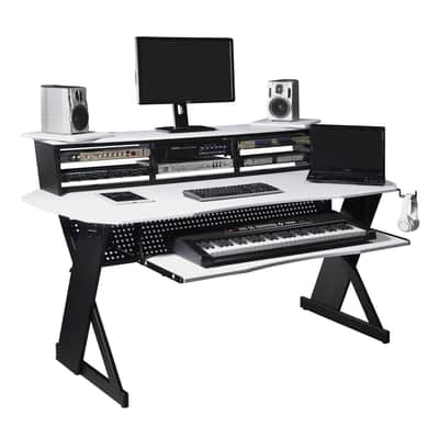 Musiea EX100 Series Music Recording Studio Desk Workstation with 3 x 4U Rack image 1