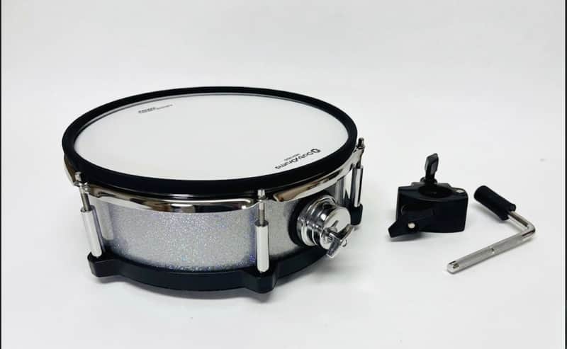 Dolby 12” Electronic White Silver TOM or SNARE w 6 Triggers for Roland Alesis Drum HX image 1