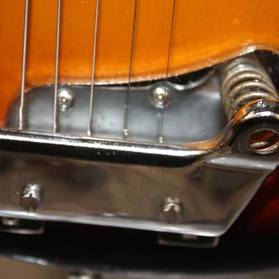Vintage 1960's TEISCO Del-Ray ET-200 Tulip Sunburst Electric Guitar With Gig Bag image 5