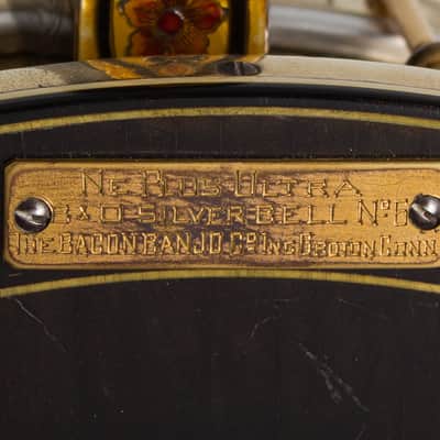 Bacon & Day  Silver Bell #6 Ne Plus Ultra Special Tenor Banjo (1927-33), ser. #22694/26719, original black hard shell case. image 17