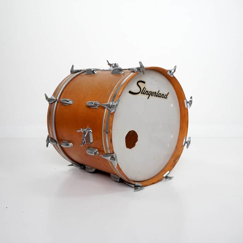 1970s Slingerland Vintage 18 x 14 Bass Drum 1970s Natural