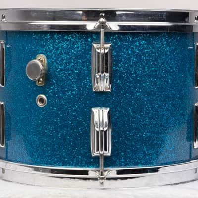 Rogers 20/12/16" 1960's Cleveland-Era Drum Set - Blue Sparkle image 11
