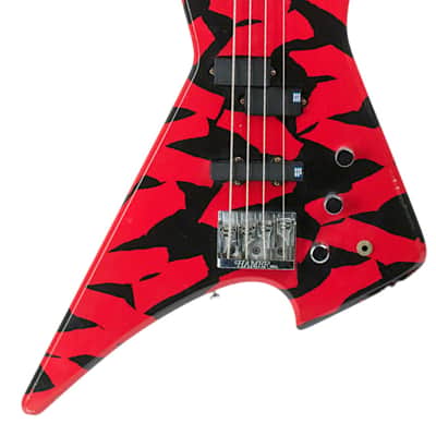 1985 Hamer Scarab Bass Zulu Stripe w/Original Hard Shell Case #513420 image 3
