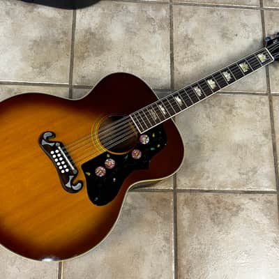 1976 Ibanez MIJ Made in Japan Model 698-12 Jumbo 12 string Acoustic Guitar Sunburst image 2