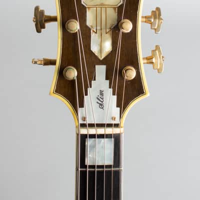 D'Angelico  Excel Cutaway Arch Top Acoustic Guitar (1958), ser. #2056, period black hard shell case. image 5