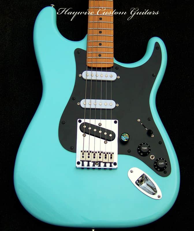 2024 Masterbuilt Sky Blue Hardtail Strat + Grover Locking Tuners +Roasted Maple Neck + Strat and Tele Pickups +7 Sound Switching+Treble Bleed+Working Bridge Tone+Leveled, Crowned and Polished Frets+Full Setup! image 1