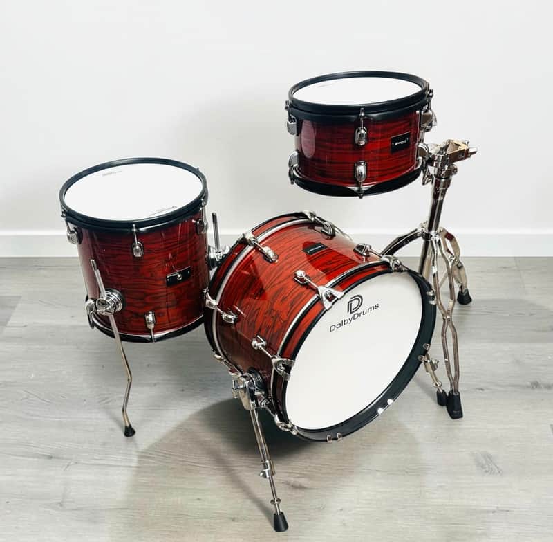 Dolby Compact 3 Piece Electronic Shell Pack Red Wood for Roland Alesis image 1