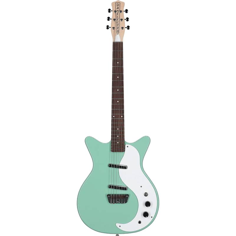 Danelectro STOCK 59-VINT AQUA Stock '59 Double Cutaway Shorthorn Shape 6-String Electric Guitar image 1