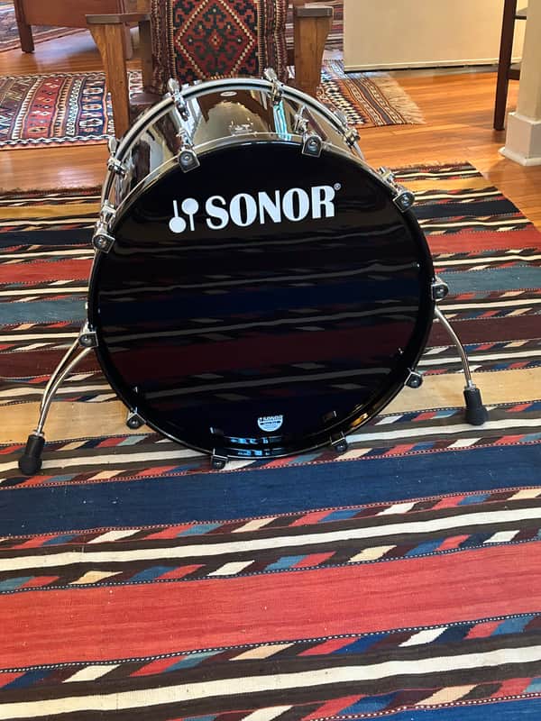 Sonor 22 x 17.5 Prolite Bass Drum, Piano Black image 1