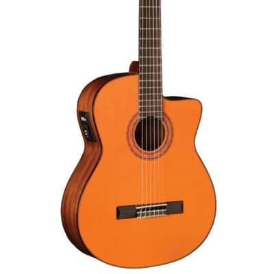 Washburn C5CE Classical Cutaway Acoustic Electric Guitar. Natural image 1