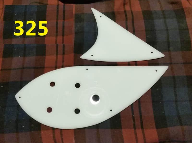Custom Hand made plexiglass upper lower pickguards for Rickenbacker 325 350 guitar image 1
