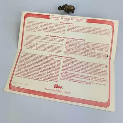 Gibson Warranty Registration Card, circa 1987 image 3