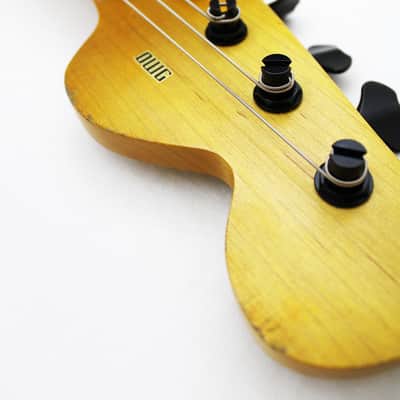 DWG Custom 34" Proto 4-String Bass Guitar Relic Roasted Pine image 22