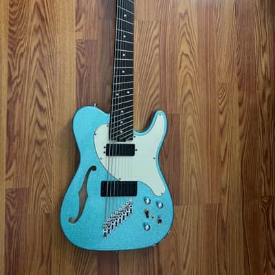 Hybrid Guitars Co 8 String Tele 2024 - Pellham Blue Sparkle image 4
