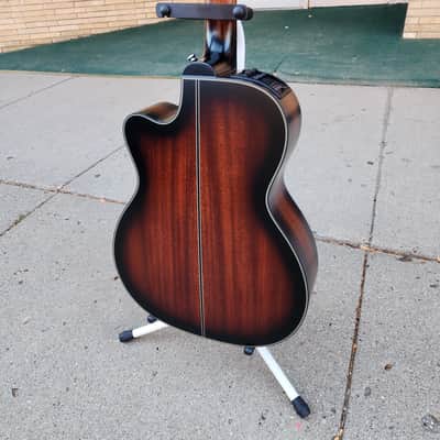 Takamine CP771MC SB Limited Edition Solid Mahogany OM Cutaway Acoustic/Electric Guitar 2010s - Shadow Burst Satin image 9