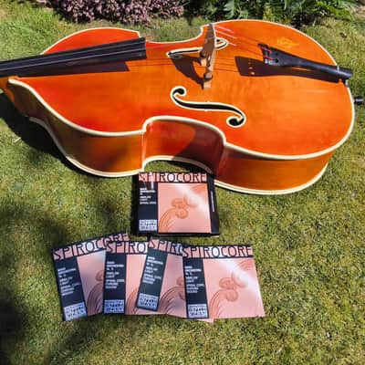 Framus Upright doubleBass 60/70s - Translucent Gretsch Orange image 10