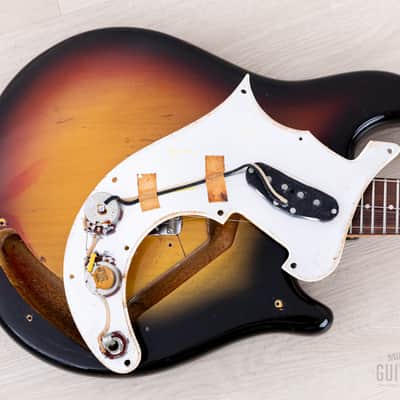 1966 Fender Mandocaster Vintage Electric Mandolin Sunburst, 100% Original w/ Case image 17