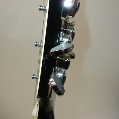 Vintage Memphis LP Copy Electric Guitar Black w/ EMG Pickups image 12