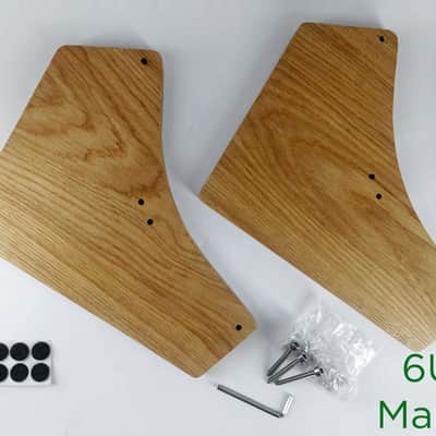 6U Oak Side Panels for Eurorack Case with 84hp rails+M3 nuts / 6U Cheeks image 3