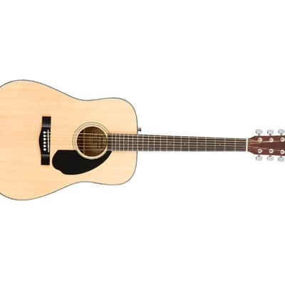 Fender CD-60S Dreadnought Acoustic Guitar - Natural w/ Walnut FB image 4