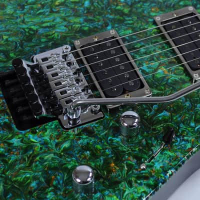 ESP M-II 2016 Exhibition Japan Custom Shop Guitar in Liquid JEM Green Finish image 7
