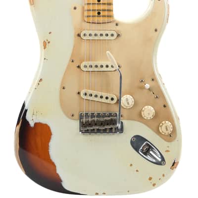 Fender Custom Shop 1955 Stratocaster Desert Tan over Sunburst Heavy Relic 2017 image 5