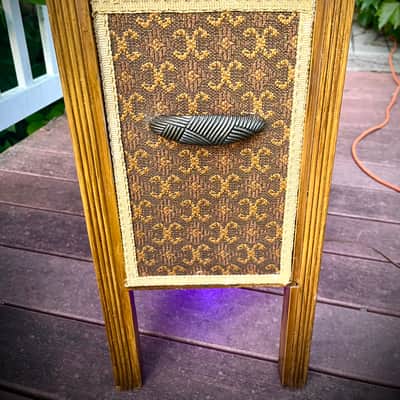 Rotary Connection 1x12 cab. Lights up! 16 ohm speaker. MCM vintage style. 2026 - Wood image 11