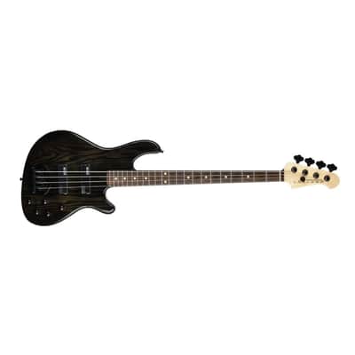 Lakland Skyline 44-OS Offset 4-String Bass w/ Bartolini Pickups - Trans Black image 5