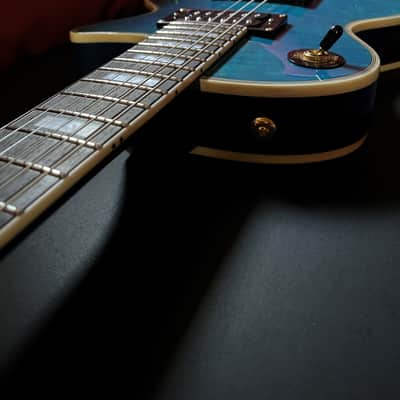Firefly Firefly FFLP Custom Elite Les Paul Style Ocean Blue Quilted Maple Top 2024 - Standard image 14