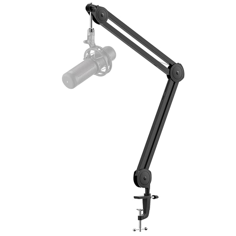 Boom Arm Microphone Stand, Max Load 4.4 Lbs Desk Mic Arm Stand For Quadcast S Solocast Sm7B At2020 Fifine Am8 Razer Seiren Mini image 1