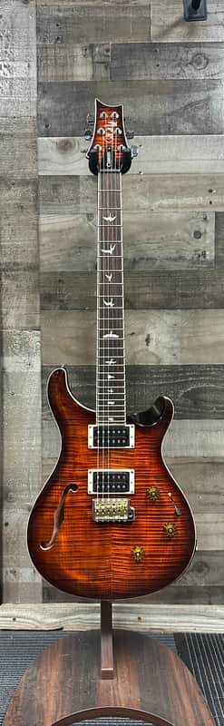 PRS SE Custom 24 Semi-Hollow Piezo 2025 - Present - Orange Tiger Smokeburst image 1