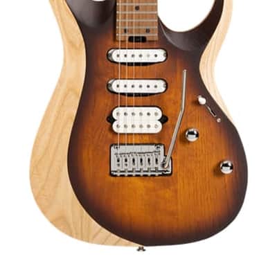 Cort X700OPVB X Series 700 Triality Electric Guitar. Open Pore Vintage Burst image 5