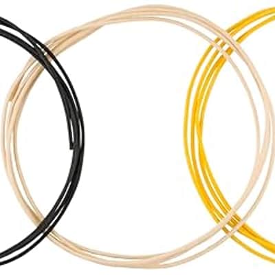 Fender Pure Vintage Cloth Wire 22 AWG 10-Foot Black White Yellow 0990846010 image 1